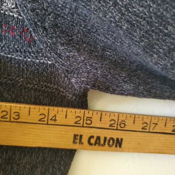 Tricots St Raphael Mens L Gray Cotton Acrylic Knit 1/4 Zip Sweater Fleece Alpine - Picture 7 of 14